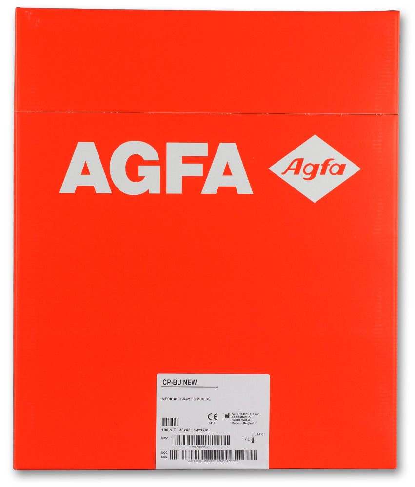 Медична рентгенiвська плiвка в аркушах Agfa CP-BU M NIF 35x43, №100 аркушів